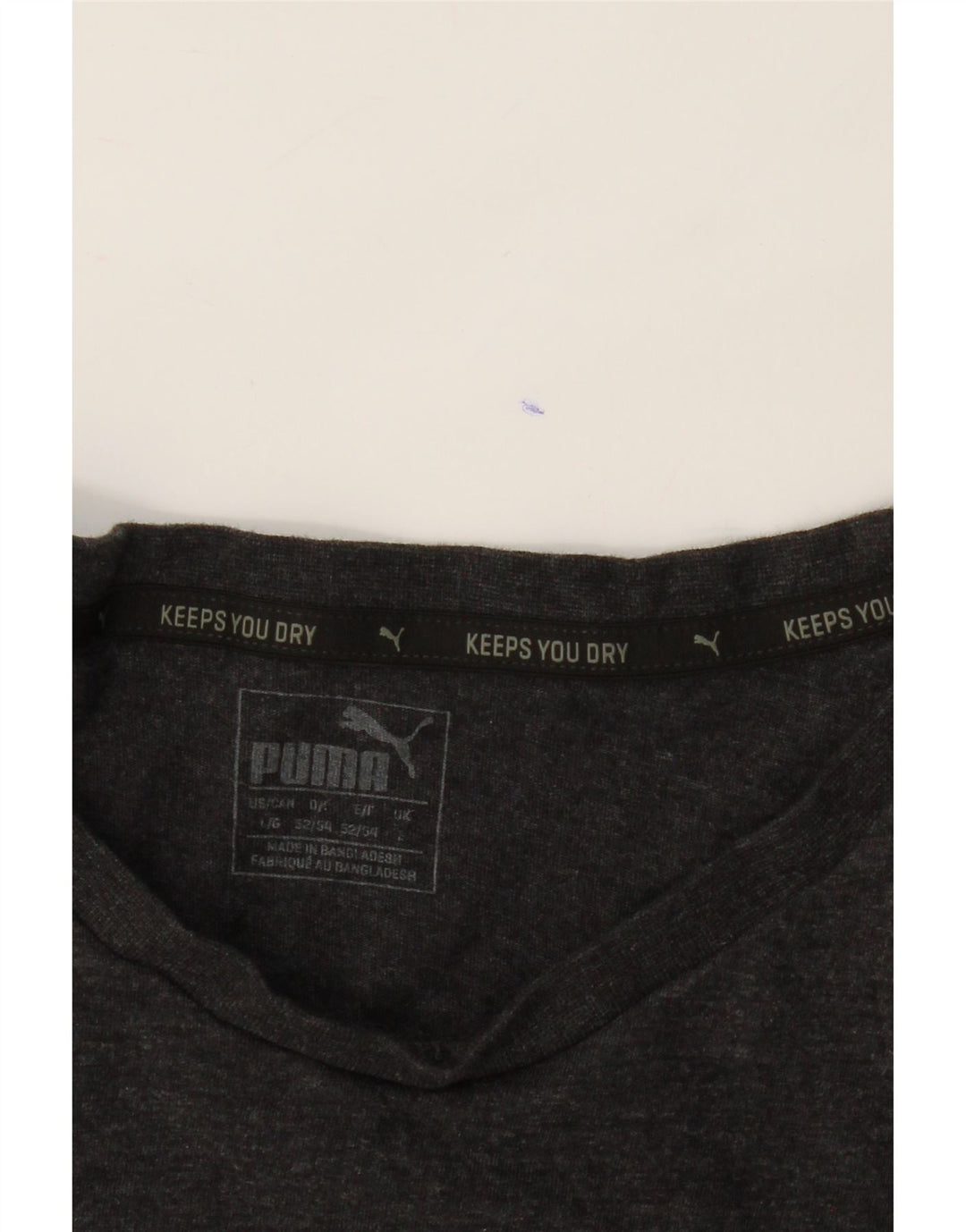 PUMA Mens Graphic T-Shirt Top Large Grey Vintage Puma and Second-Hand Puma from Messina Hembry 