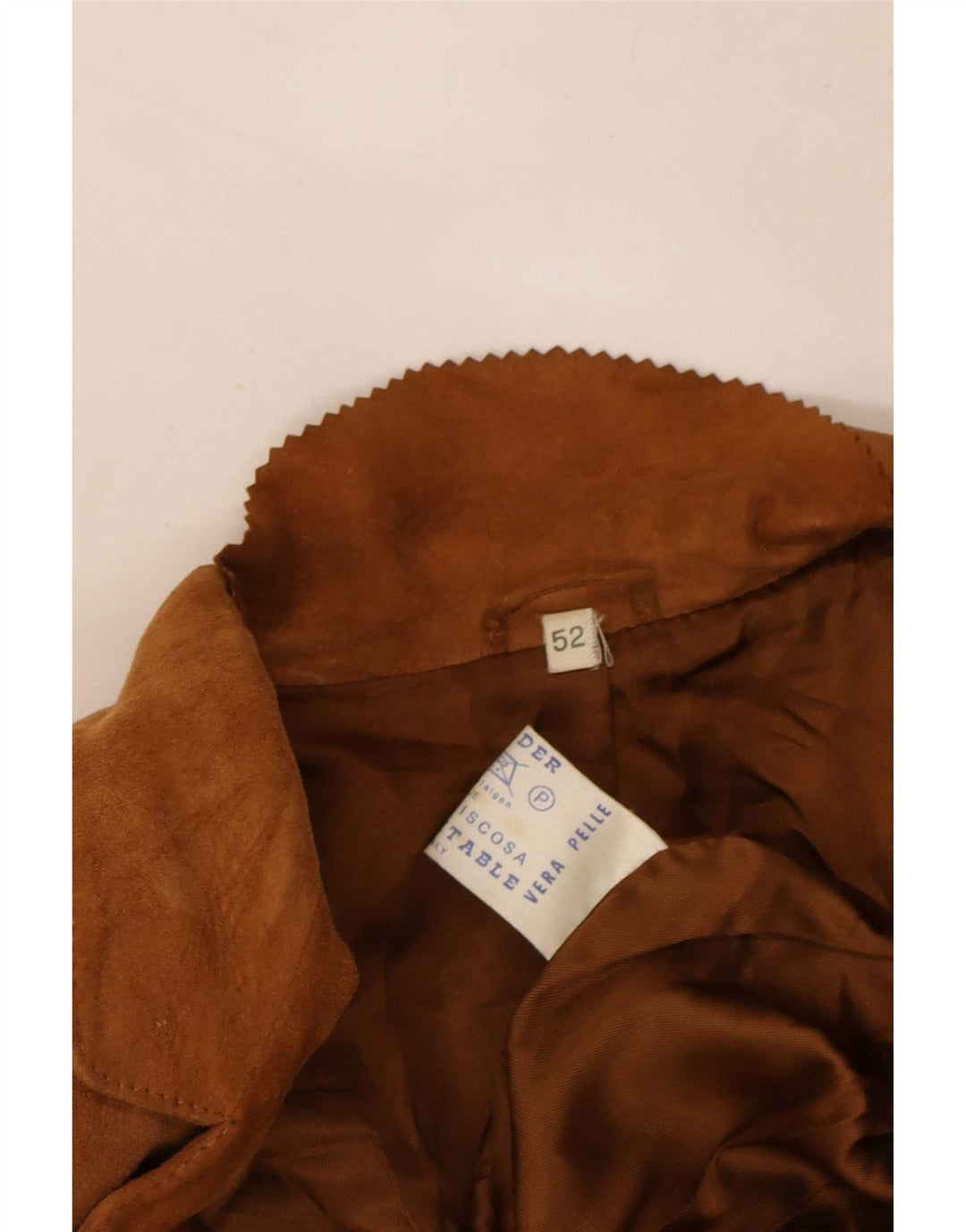 Męska marynarka z podwójnymi piersiami w stylu vintage IT 52 XL, brązowa skóra