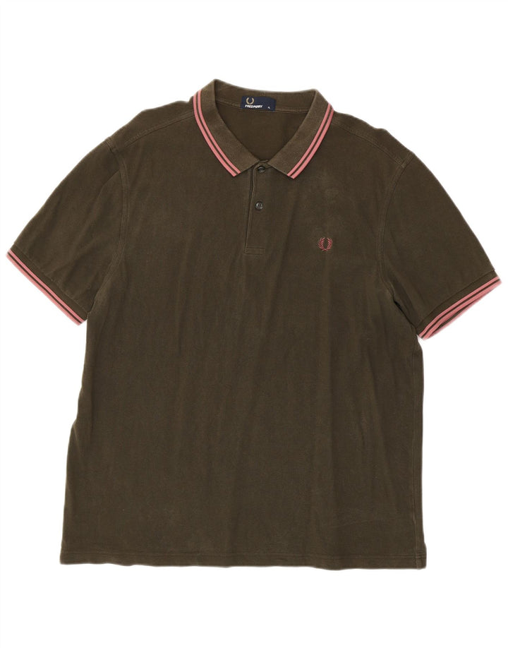 Męska koszulka polo Fred Perry XL, bawełniana khaki