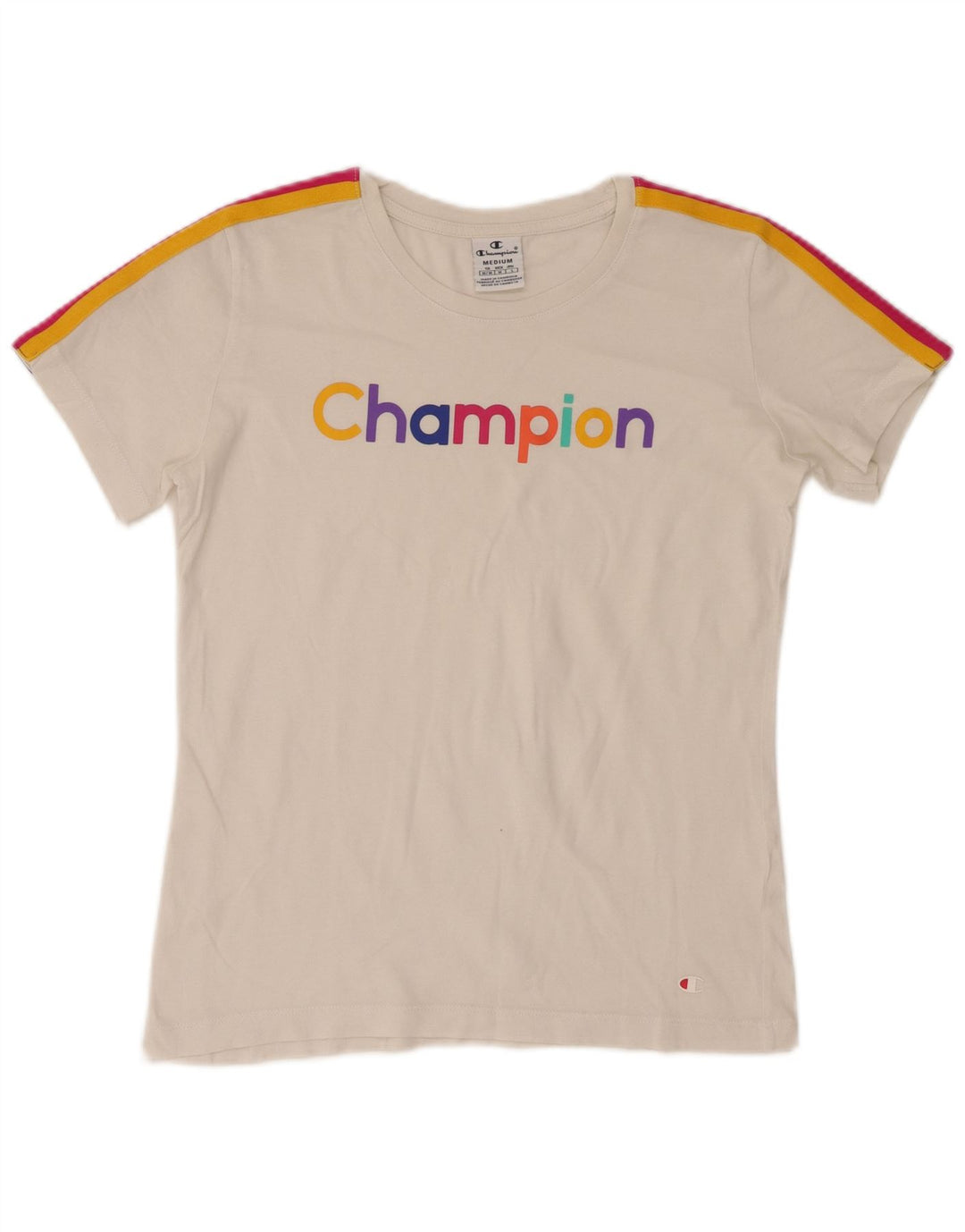 Damska koszulka graficzna Champion Top UK 12 w kolorze średniej bieli