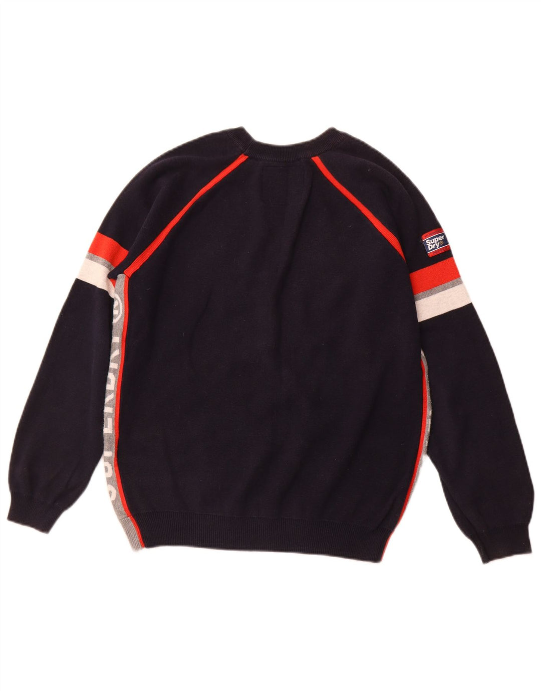 Damski sweter z okrągłym dekoltem SUPERDRY UK 14, średni granat