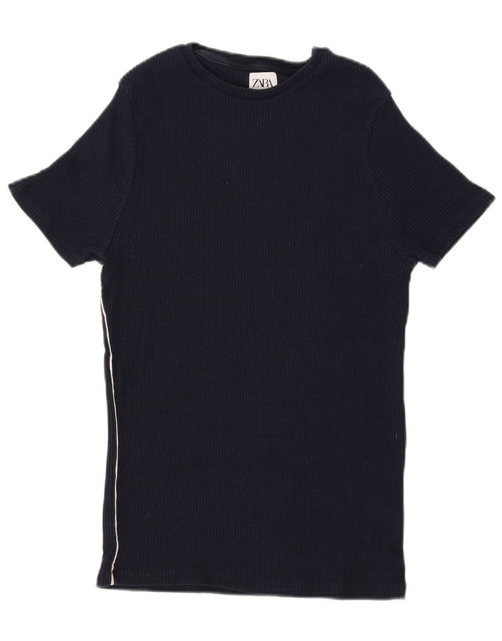 T-shirt męski Zara, średni, granatowy