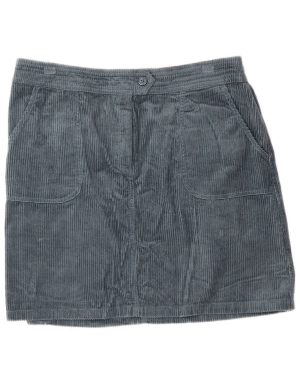 Damska spódnica sztruksowa MONSOON UK 16 duża W34 zielona bawełna