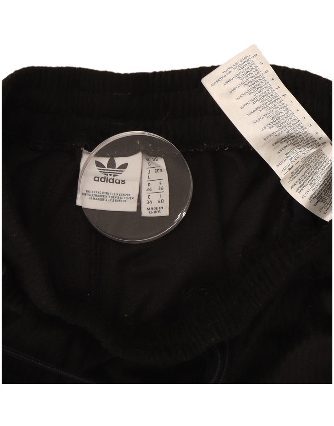 Damskie spodnie dresowe Adidas Joggers UK 8 Mały czarny poliester