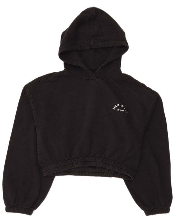 Damski sweter z kapturem Jack Wills, oversize, UK 8, mały, czarny, bawełniany