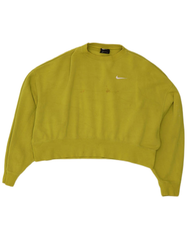 Damska bluza dresowa Nike Crop Oversize UK 10, mała, zielona bawełna