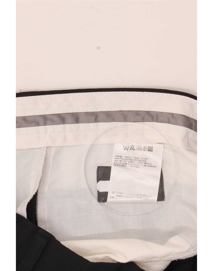 Marks & Spencer Męskie spodnie garniturowe W34 L29 Granatowy poliester