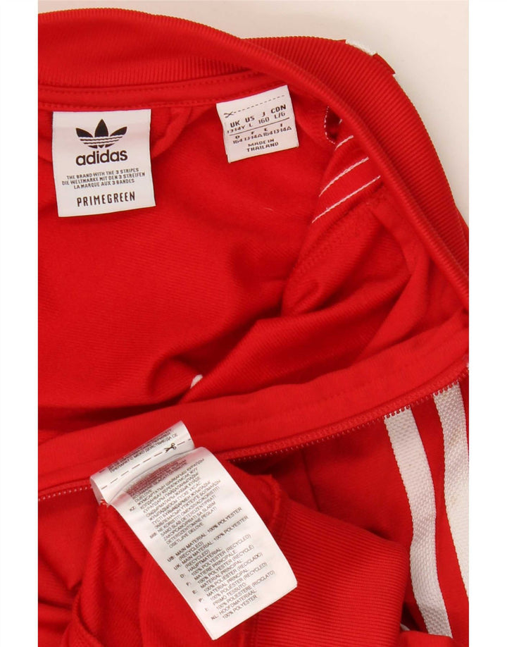 Kurtka Adidas Dziewczęca Dresowa Top 13-14 Lat Czerwony Poliester
