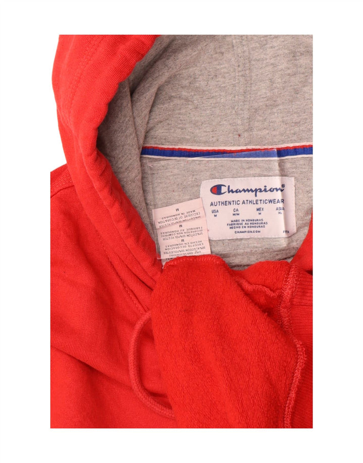 CHAMPION Mens Hoodie Jumper Medium Red Cotton