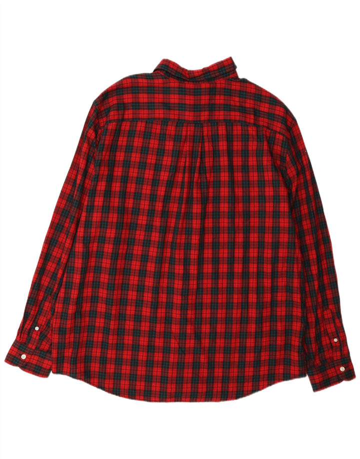 Męska koszula flanelowa Chaps 2XL, bawełniana w czerwoną kratę