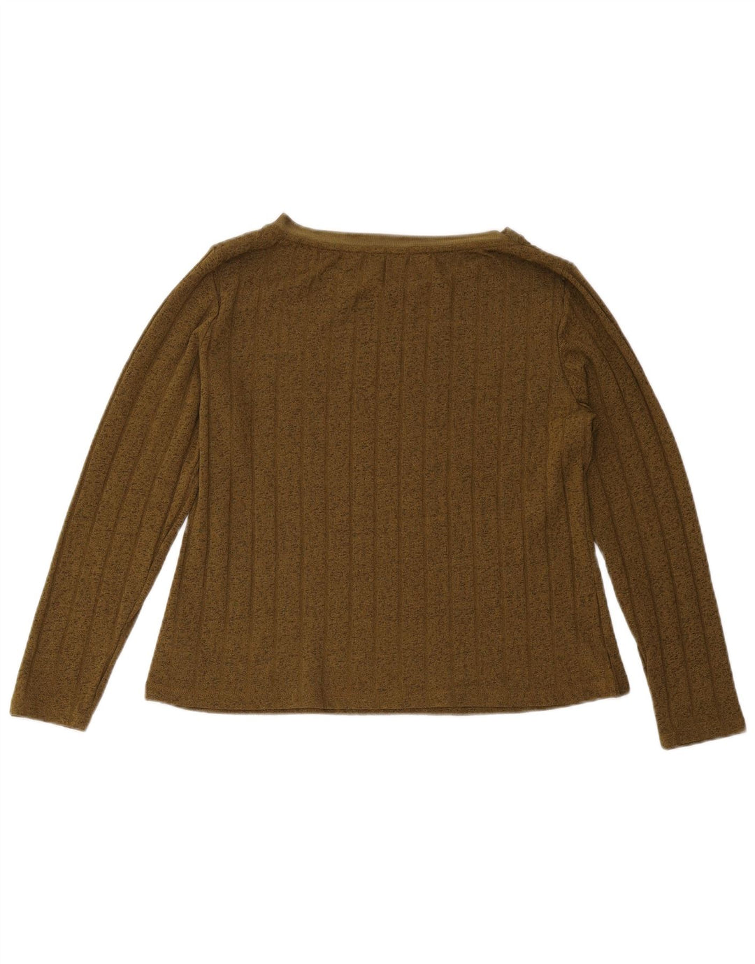Marks & Spencer Damski top z długim rękawem, UK 12, średni, khaki, poliester