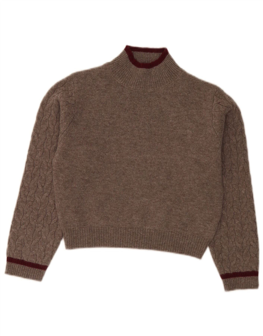 Zara Chłopięcy sweter z golfem 8-9 lat Brązowa wełna