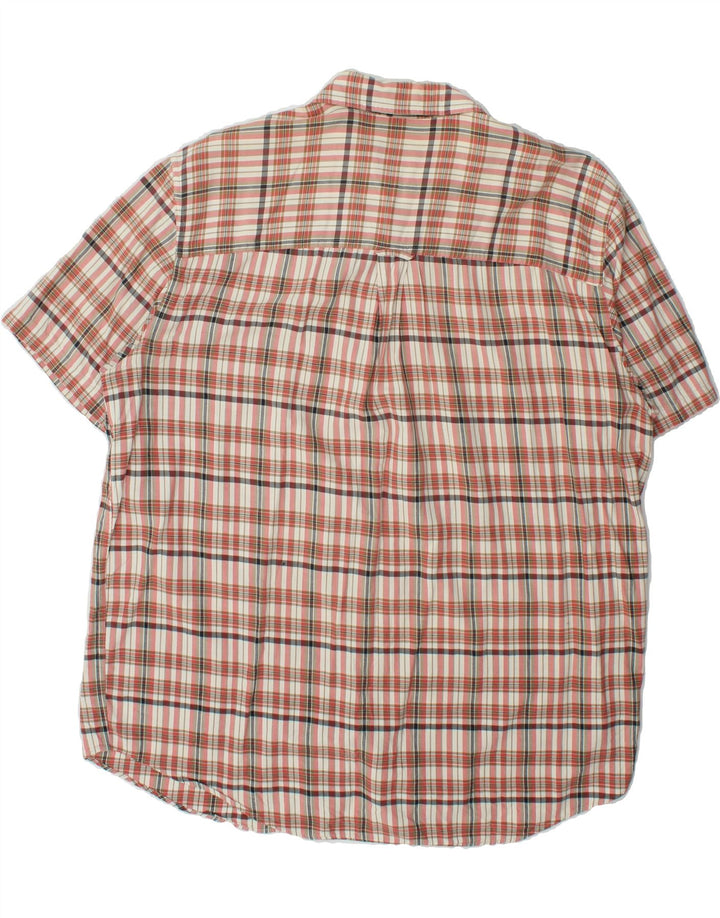 CHAPS Mens Short Sleeve Shirt XL Red Check Cotton Vintage Chaps and Second-Hand Chaps from Messina Hembry 