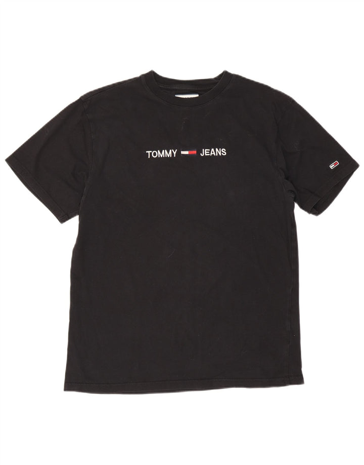 Męski T-shirt z grafiką Tommy Hilfiger, średni czarny