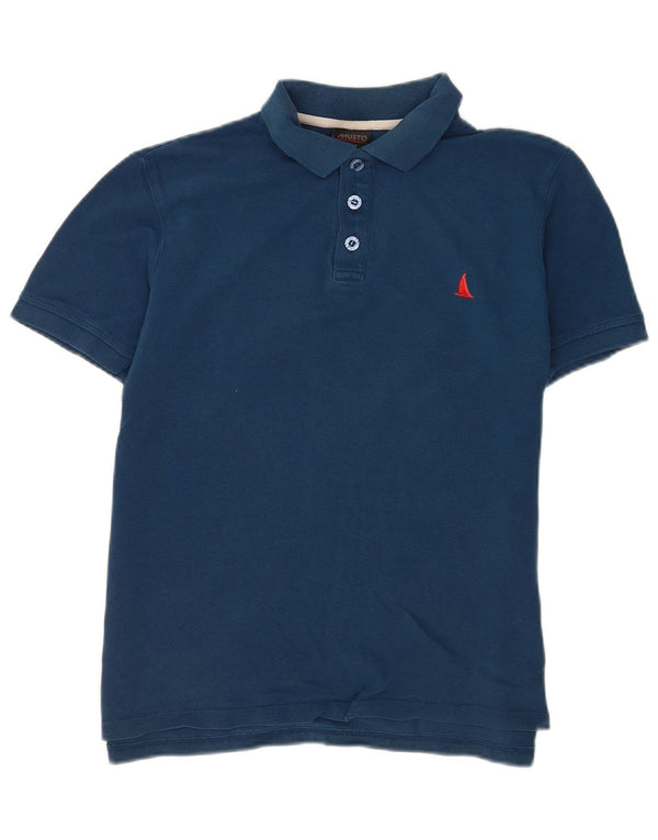Musto Mens Polo Shirt Medium Navy Blue Cotton