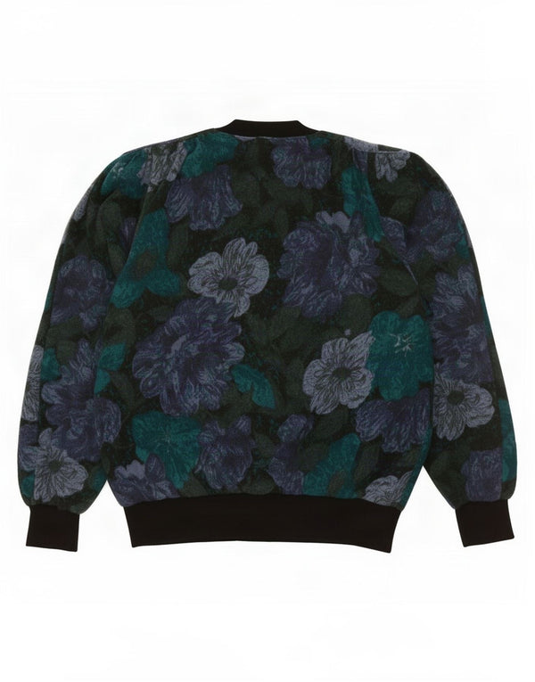 Sweter damski w stylu vintage, UK 18 XL, wielobarwny, kwiatowy, wełniany