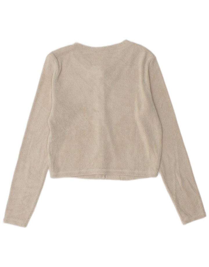 Sweter damski Zara Crop Cardigan UK 12 średni beż