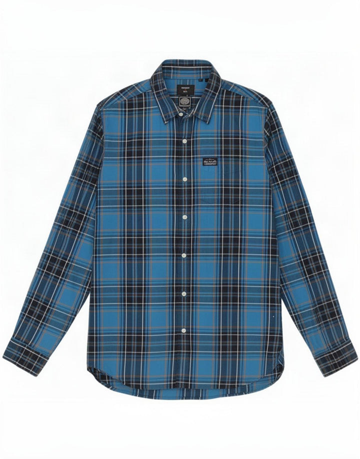 Superdry Męska koszula flanelowa w dużą niebieską kratę