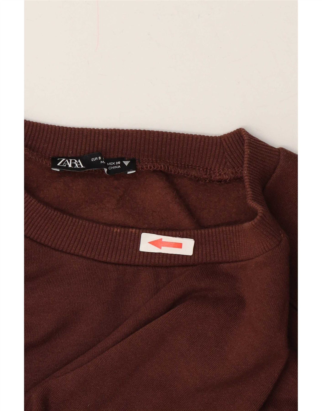 Bluza damska Zara Crop Jumper UK 10 Small Brown