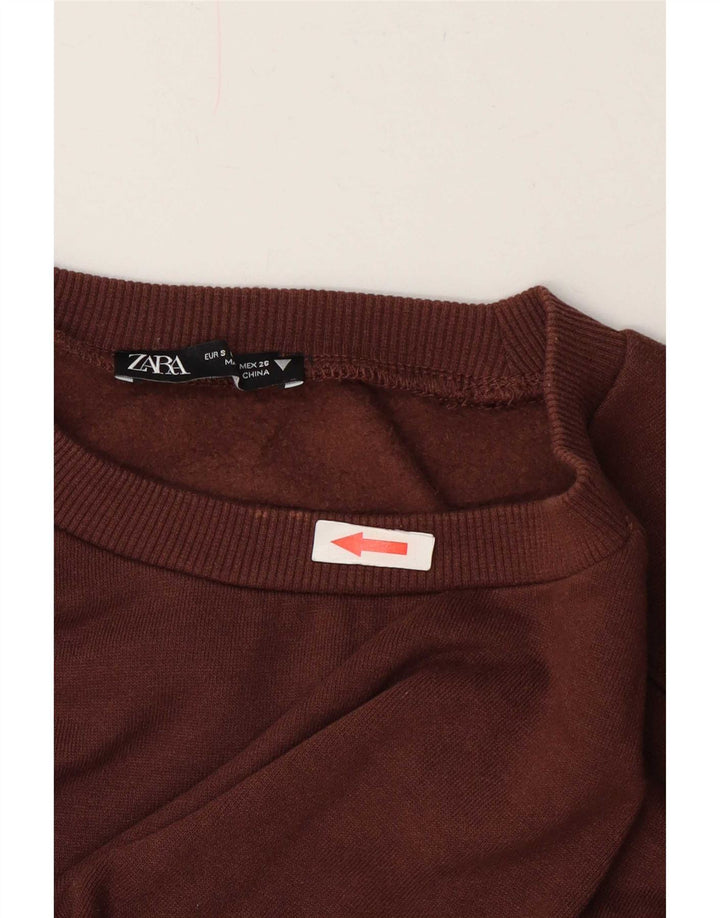 Bluza damska Zara Crop Jumper UK 10 Small Brown