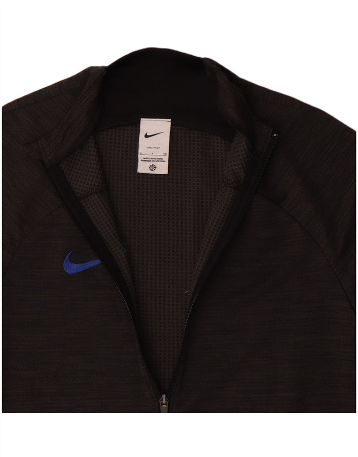 Męska kurtka dresowa NIKE Dri Fit, mała, szara, nakrapiana, poliester