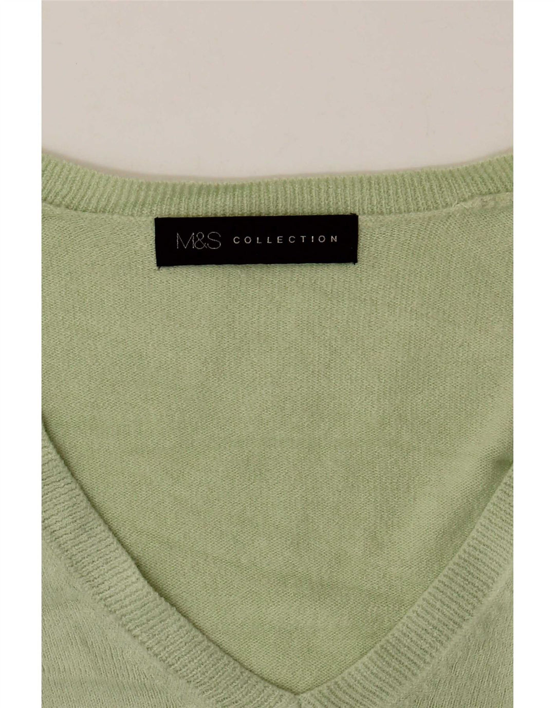 Marks & Spencer Damski sweter z dekoltem w kształcie litery V, UK 16, duży zielony