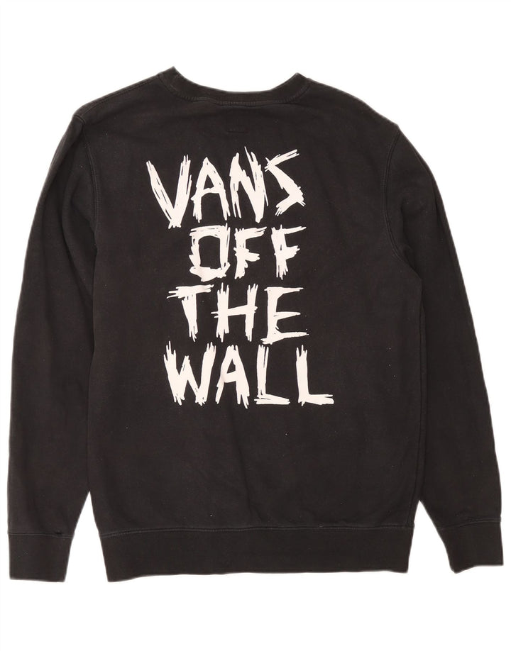 Męski sweter z grafiką VANS, mały, czarny, bawełniany