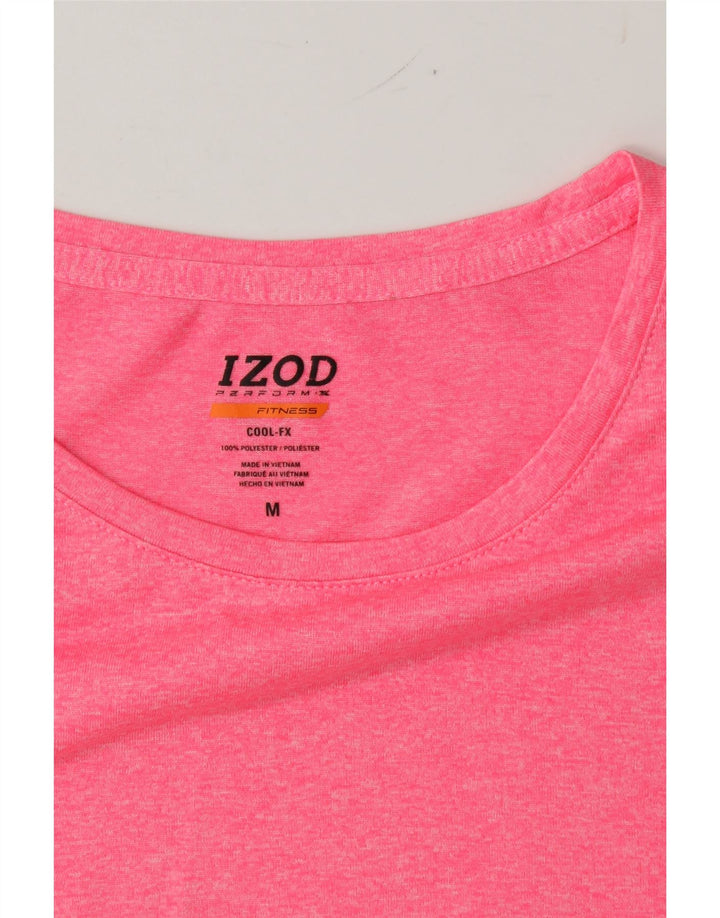 IZOD Womens T-Shirt Top UK 12 Medium Pink Polyester Vintage Izod and Second-Hand Izod from Messina Hembry 