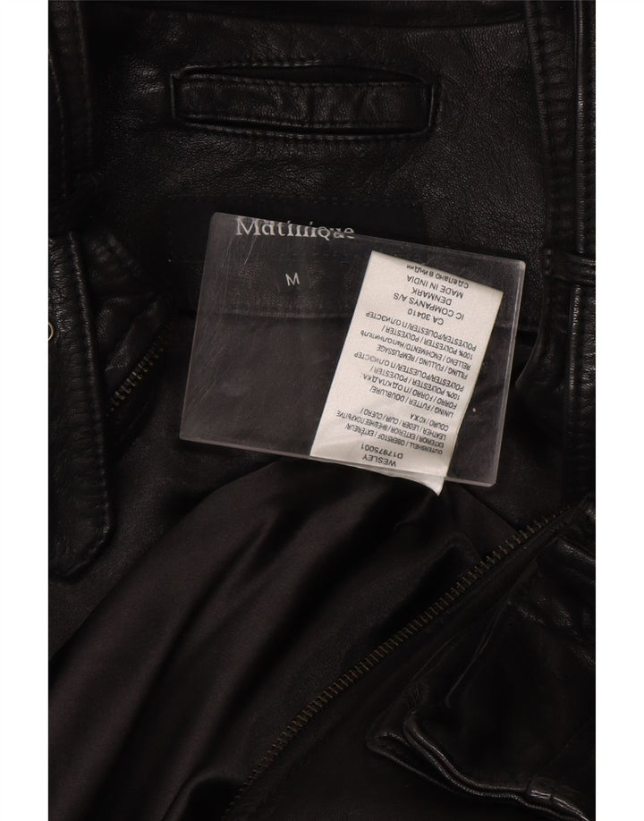MATINIQUE Womens Leather Jacket UK 14 Medium Black Leather Vintage Matinique and Second-Hand Matinique from Messina Hembry 