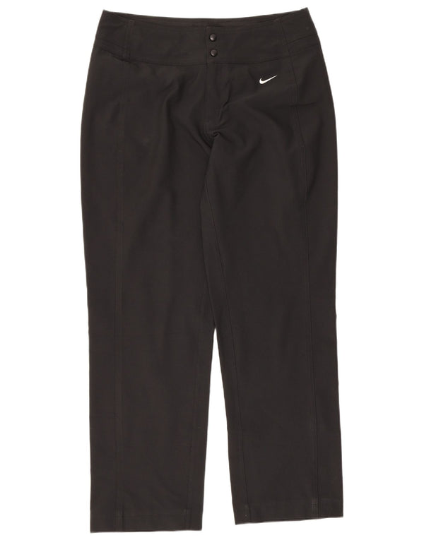 Damskie spodnie Nike Straight Casual UK 8/10 Small W29 L27 Czarny poliester