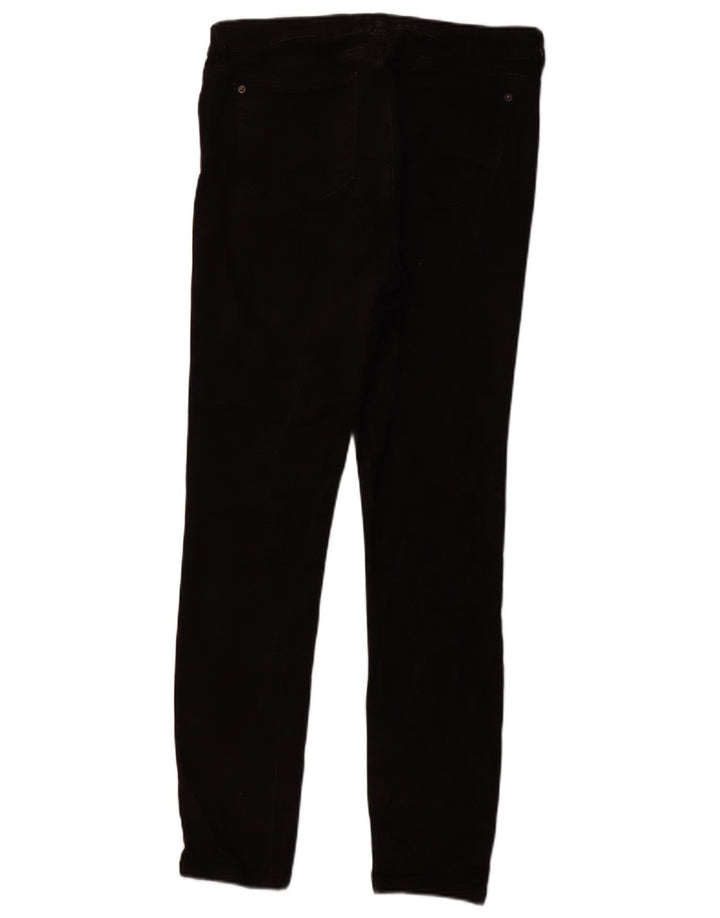 Damskie jeansy skinny z wysokim stanem WHITE STUFF UK 14, duże W32 L29, czarne