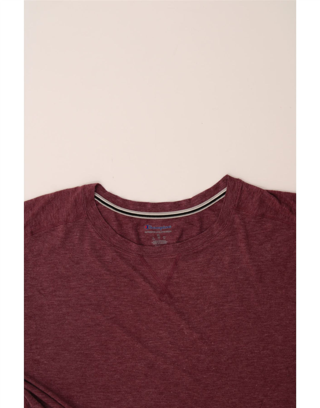 CHAMPION Mens T-Shirt Top XL Burgundy Colourblock Polyester Vintage Champion and Second-Hand Champion from Messina Hembry 
