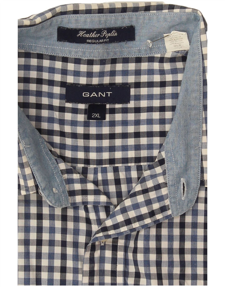Koszula męska Gant z krótkim rękawem i regularnym krojem, 2XL, wielokolorowa bawełniana kratka