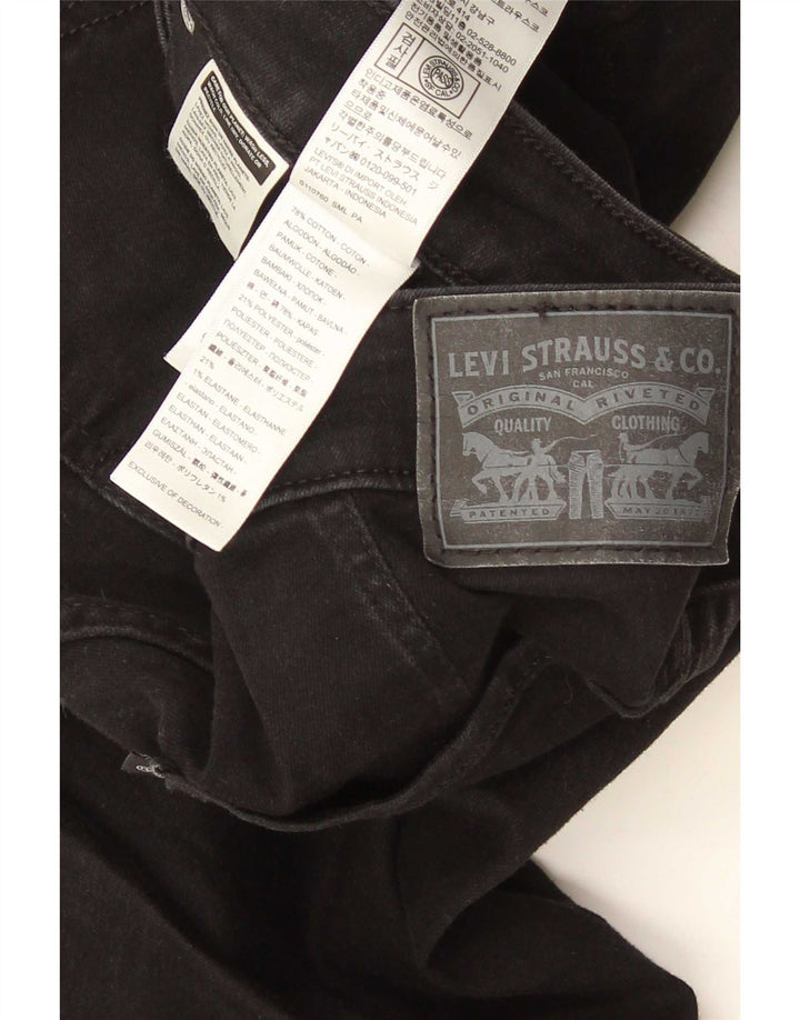 Damskie jeansy Levi's 712 Slim W28 L28 Czarna bawełna