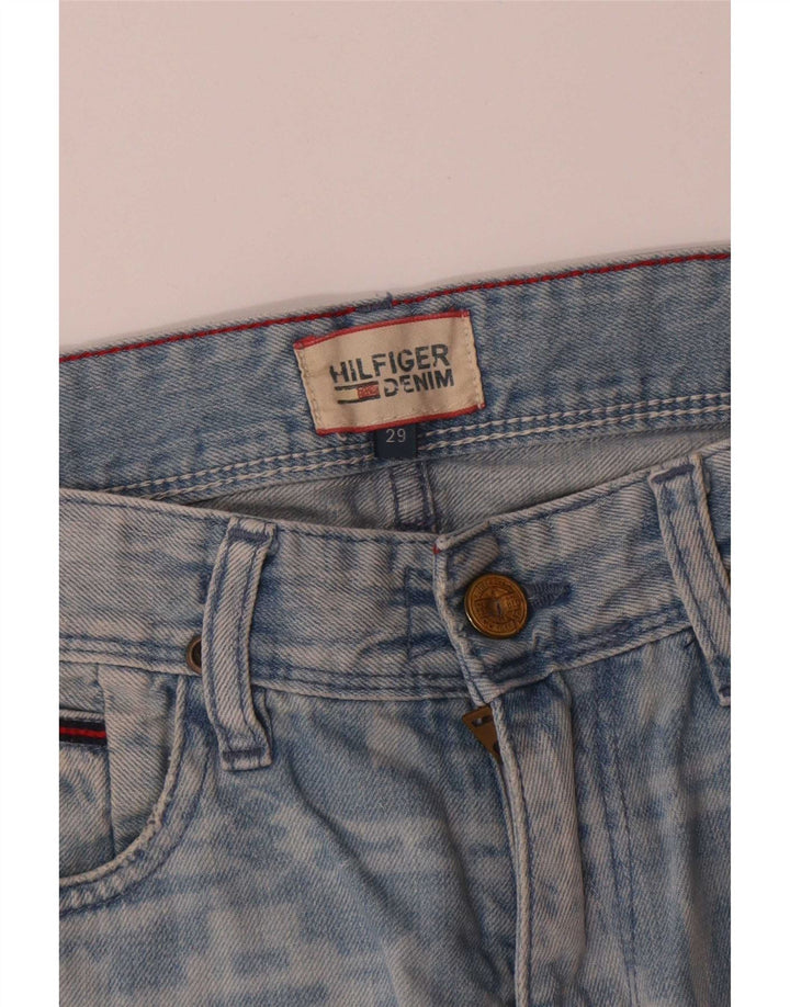 Męskie spodenki jeansowe Tommy Hilfiger W29 Średnioniebieskie geometryczne bawełniane