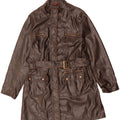 BIAGGINI Womens Oversized Leather Coat IT 48 XL Brown