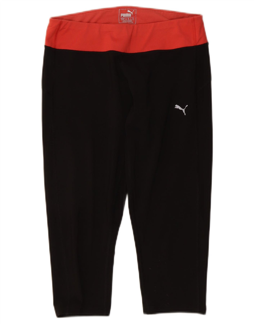 Damskie legginsy Capri Puma UK 16, duży, czarny poliester z blokami kolorów
