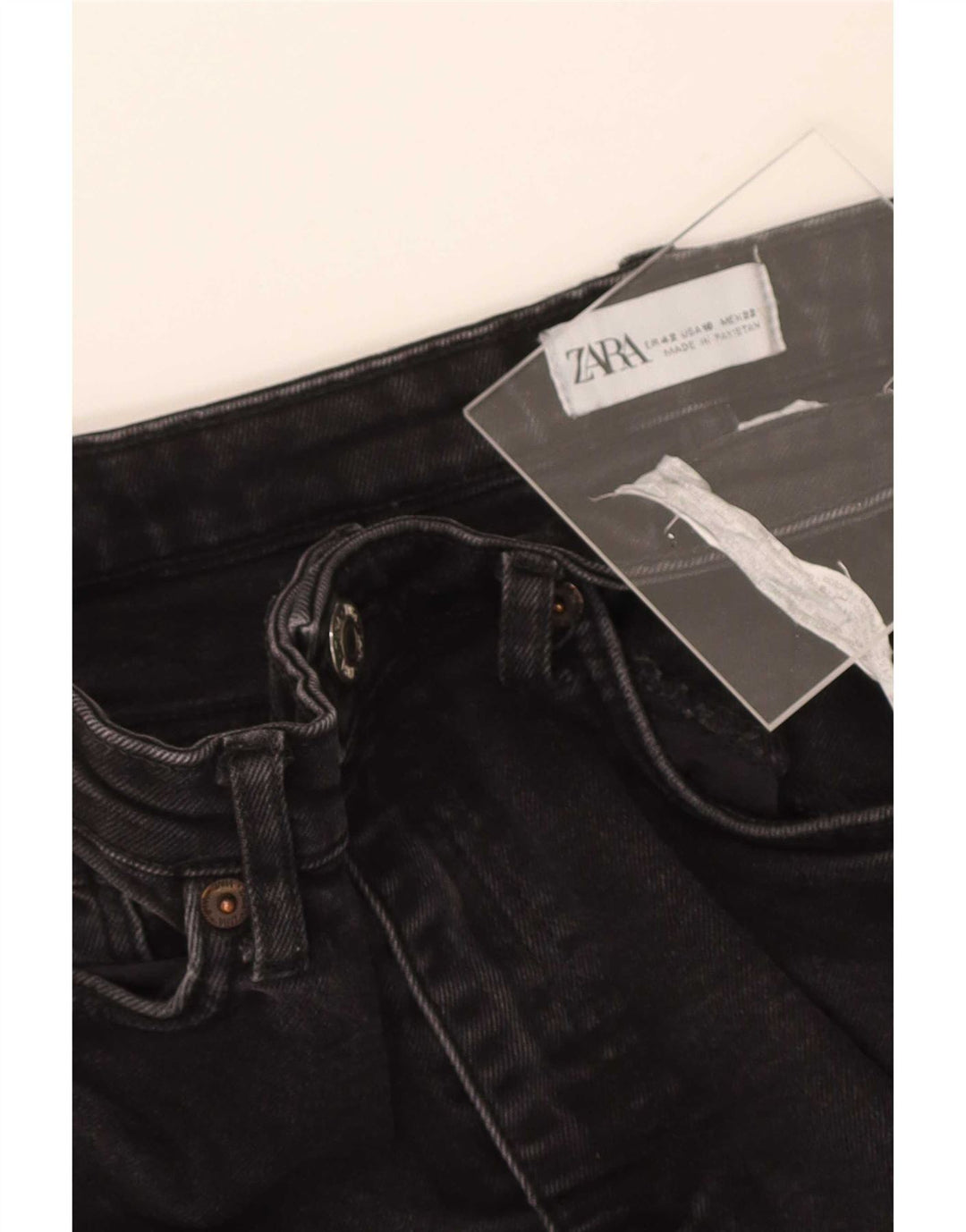 Damskie jeansy rozkloszowane Zara EU 42 Large W32 L30 Czarna bawełna