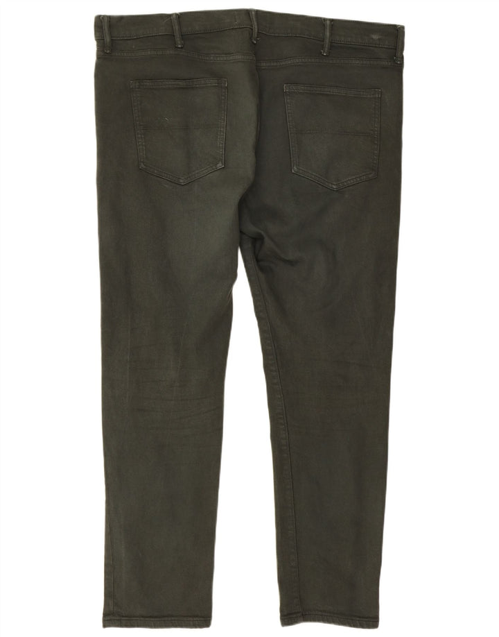 Marks & Spencer Męskie jeansy slim W42 L31 Zielone bawełniane