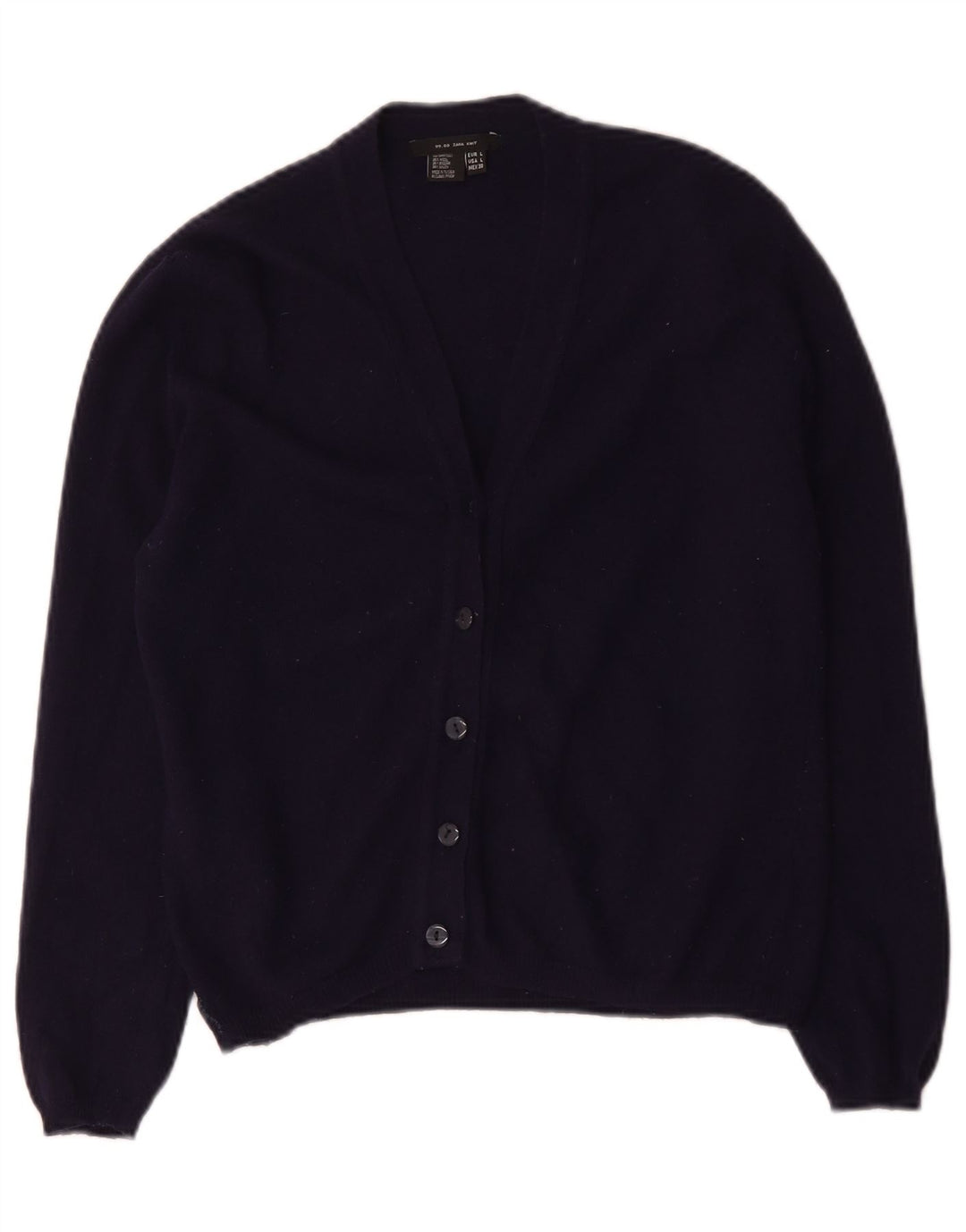 Sweter damski Zara Cardigan UK 14, duży, granatowy, wełniany