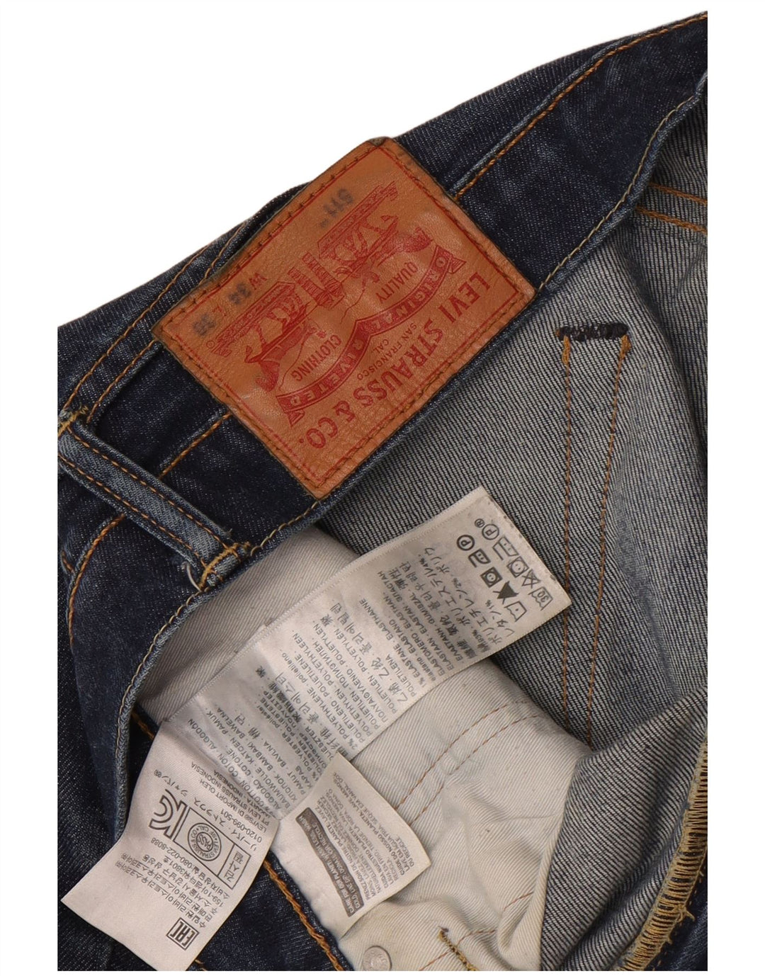 Męskie jeansy Levi's 511 Slim W34 L30 Niebieska bawełna