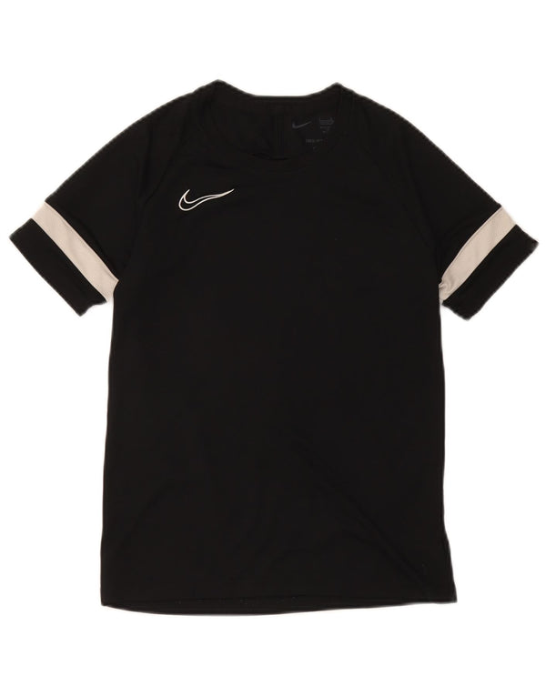 Chłopięcy T-shirt Nike Dri Fit na 12-13 lat, duży, czarny poliester z blokami kolorów