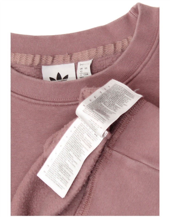 Damska bluza oversize Adidas, UK 12, średnia fioletowa bawełna