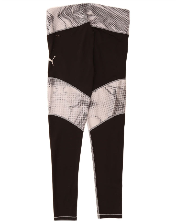 Legginsy damskie Puma UK 16, duże, czarne, z blokami kolorów