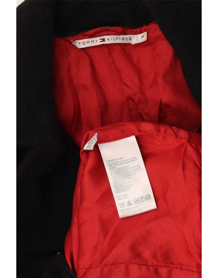 Damski płaszcz grochowy Tommy Hilfiger UK 12, średnia czarna wełna