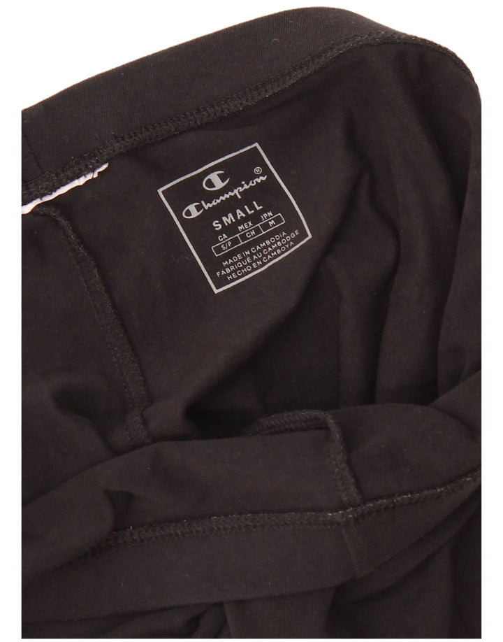 Damskie legginsy Champion Graphic Capri UK 10 Small Black