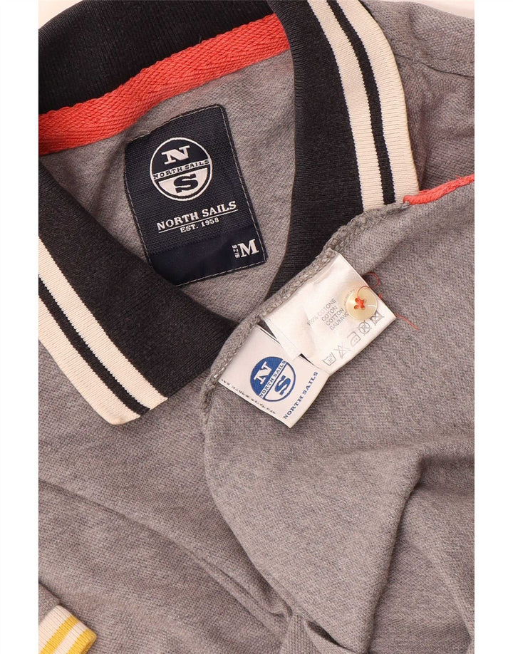 North Sails Mens Polo Shirt Medium Grey Cotton