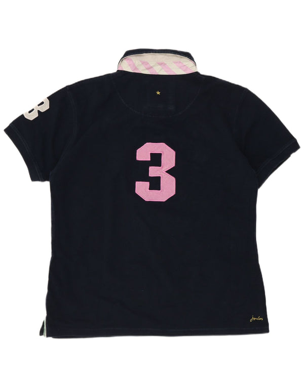 Damska koszulka polo Joules Graphic UK 18 XL, granatowa, bawełniana