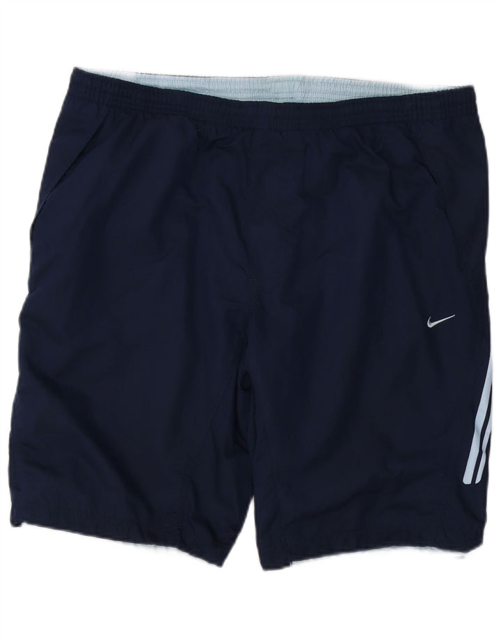 Męskie spodenki sportowe NIKE, duże, granatowe, z poliestru