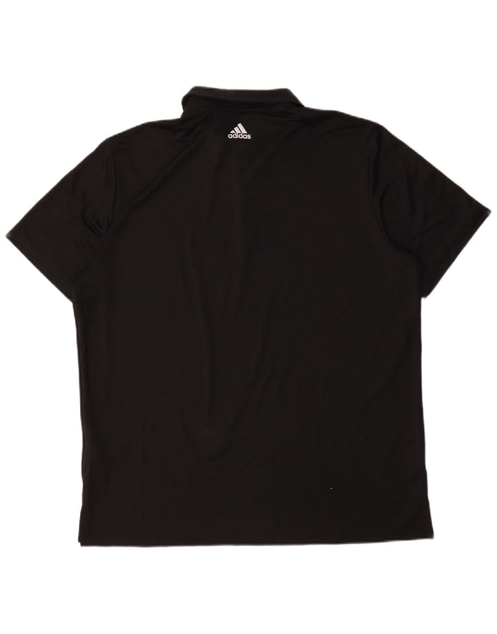 Męska koszulka polo Adidas XL, czarna, poliestrowa